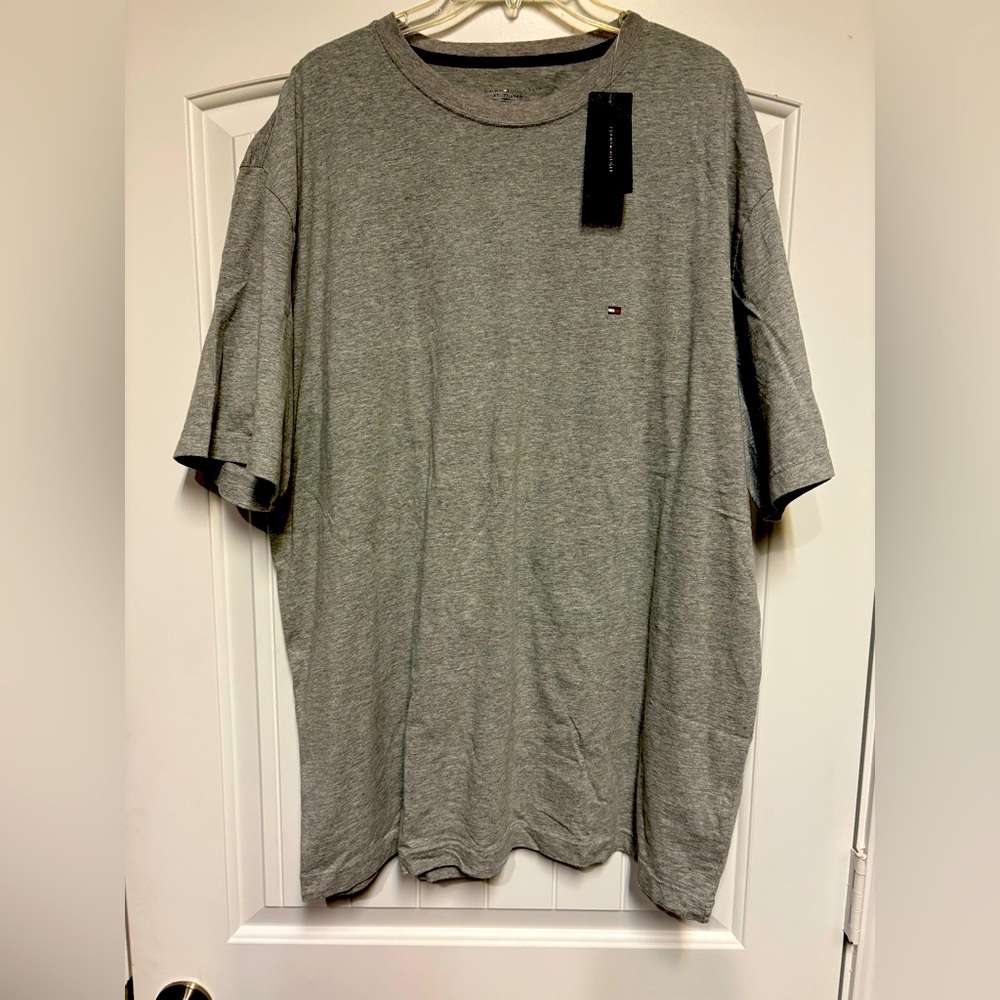 Tommy Hilfiger Men's Gray T-Shirt Sz-XXL
